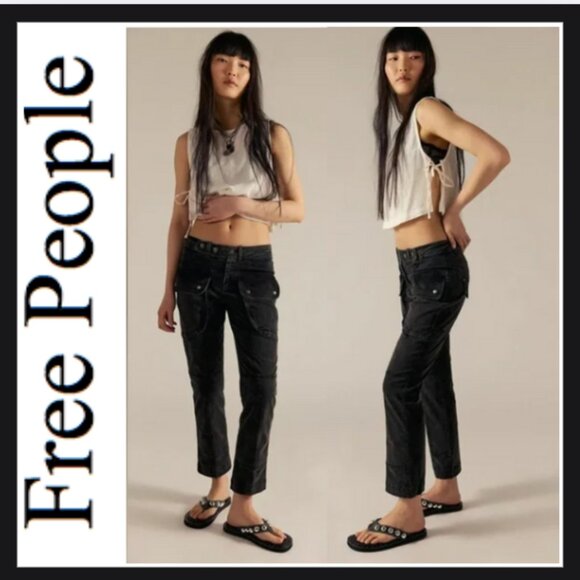 nwot Free People We The Free Hot In It Moto Pants - Picture 1 of 3